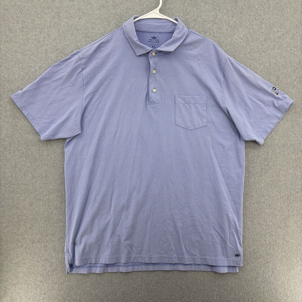 Peter Millar Sea Side Collection Golf Polo Blue Mens Size XL